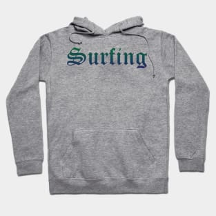 Surfing Gradient Text Hoodie